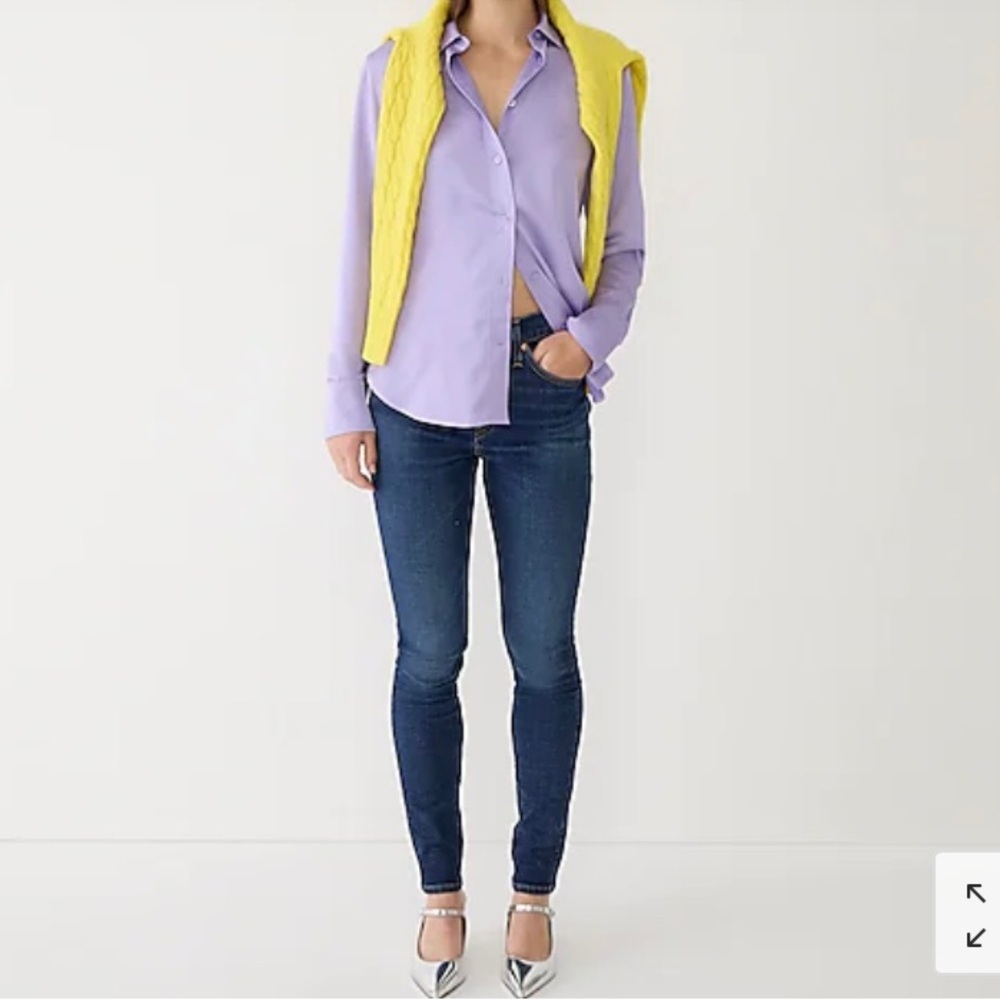 J CREW High Rise Skinny Toothpick Dark Wash Denim Jeans